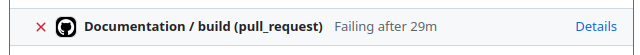 Failed builddocs link